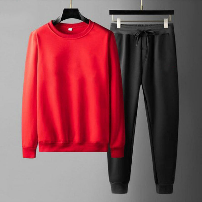 Round Neck Sweatshirt And Sweatpants