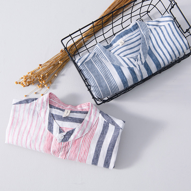 Men's Half Sleeve Striped Shirt