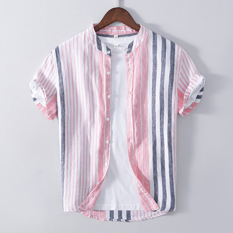 Men's Half Sleeve Striped Shirt