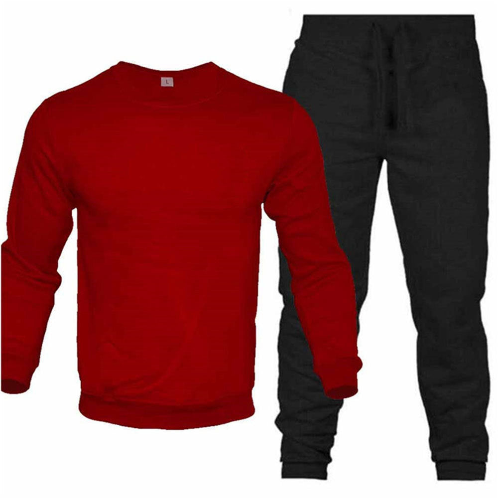 Round Neck Sweatshirt And Sweatpants