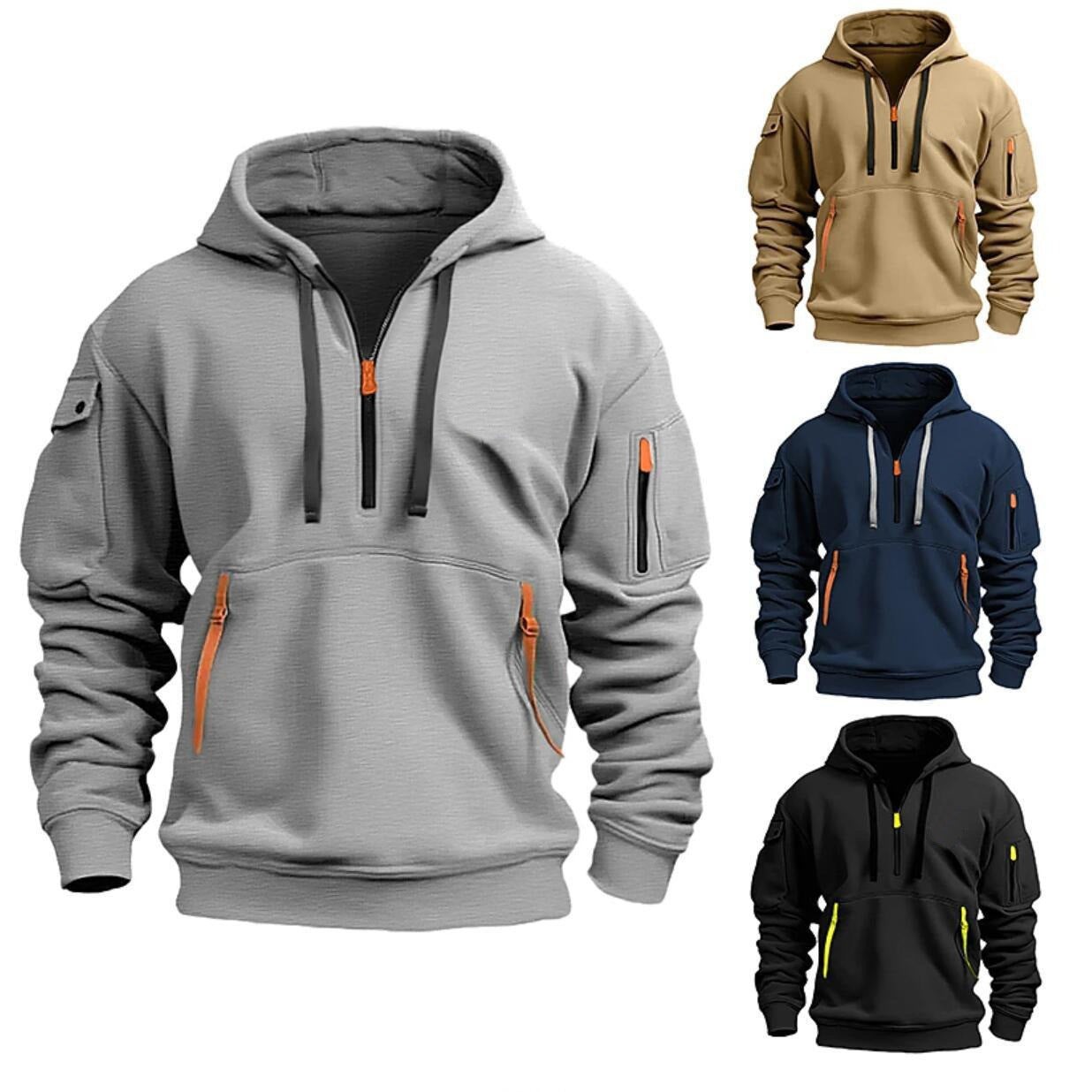 Men's Dropped Shoulder Hooded Sweatshirt