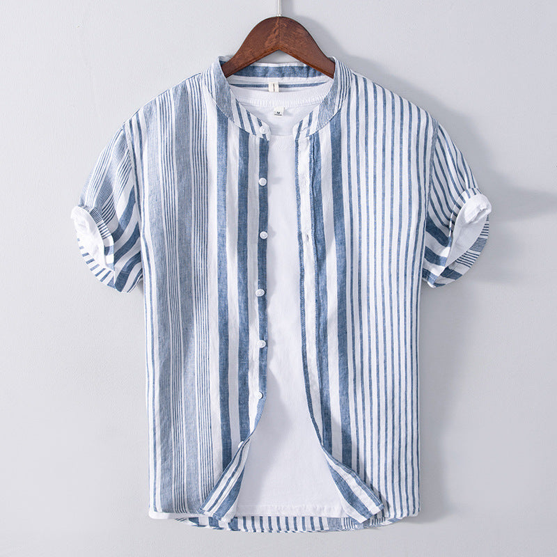 Men's Half Sleeve Striped Shirt