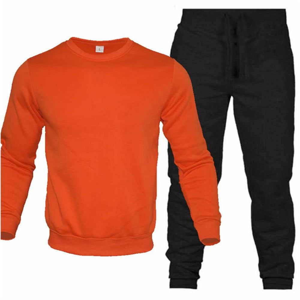 Round Neck Sweatshirt And Sweatpants